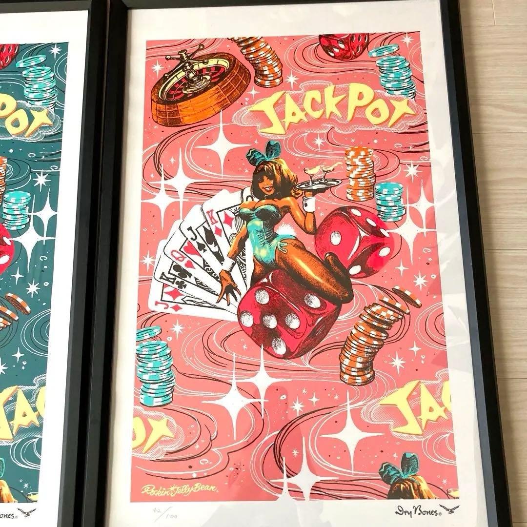 ロッキンジェリービーン シルクスクリーンポスター ジャックポット JACKPOT