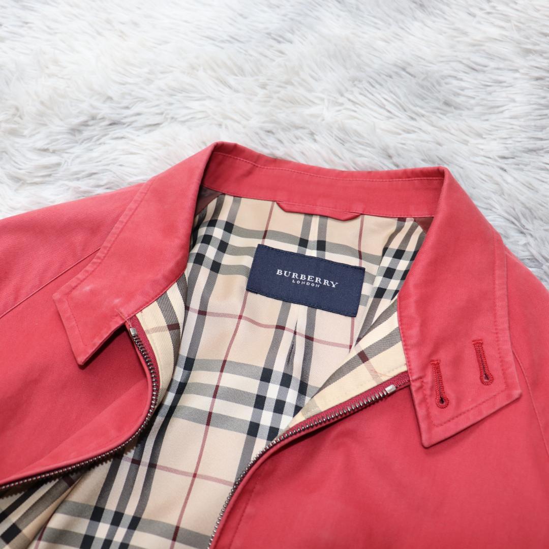 バーバリーズ☆Burberry☆スウィングトップジャケットノバチェック赤M