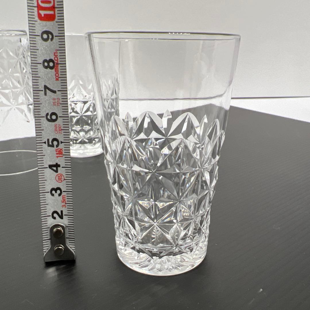 激レア品 バカラ手彫切子カットグラス5客 共箱 東Y7-0918