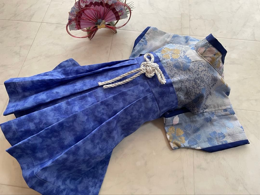 ノースフェイス大好き男様 わんちゃんの袴の着物オーダー ①