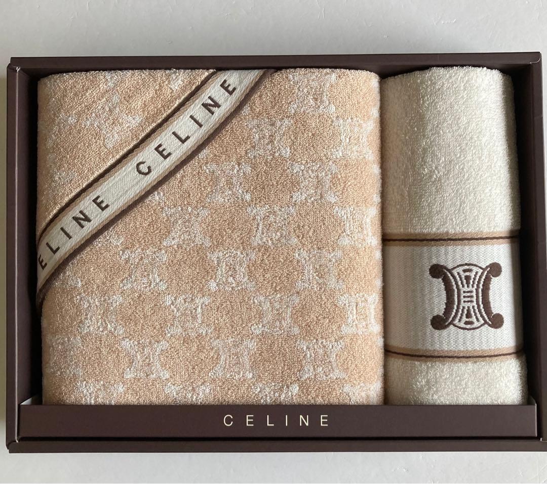 新品未使用◇CELINE セリーヌ タオルセット バスタオル＆フェイス