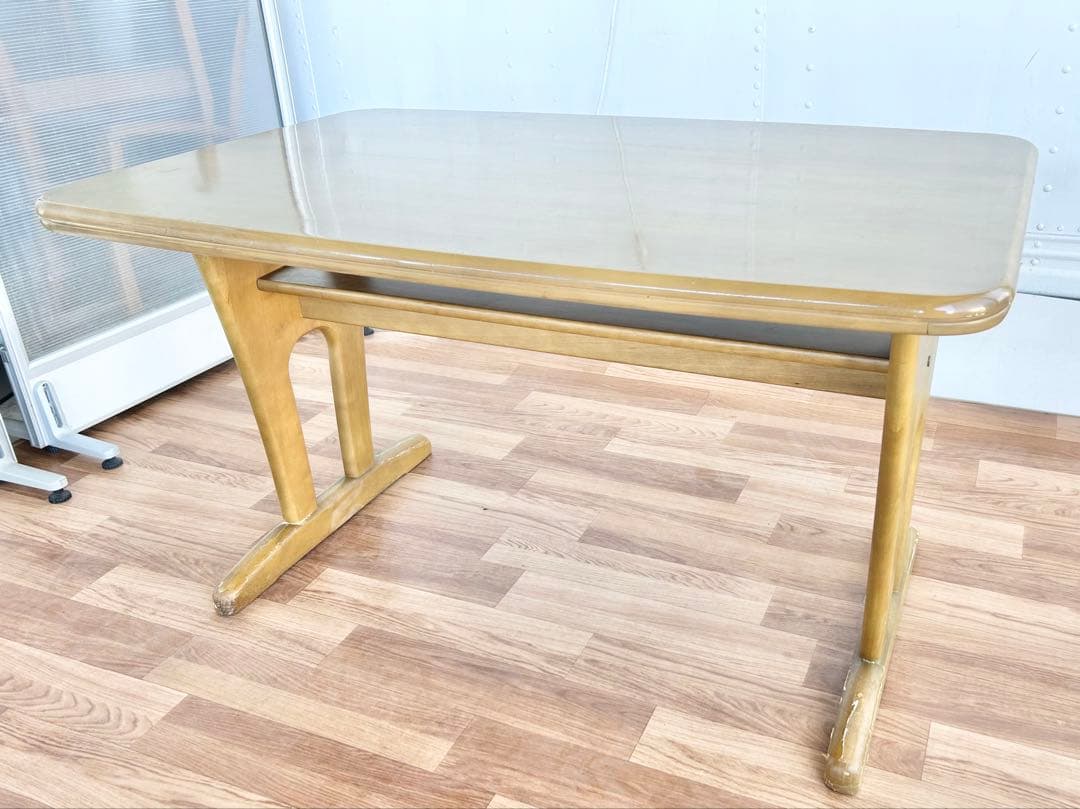 587 マルニ木工　棚付きダイニングテーブル　北欧 ナチュラル 木製 120 b