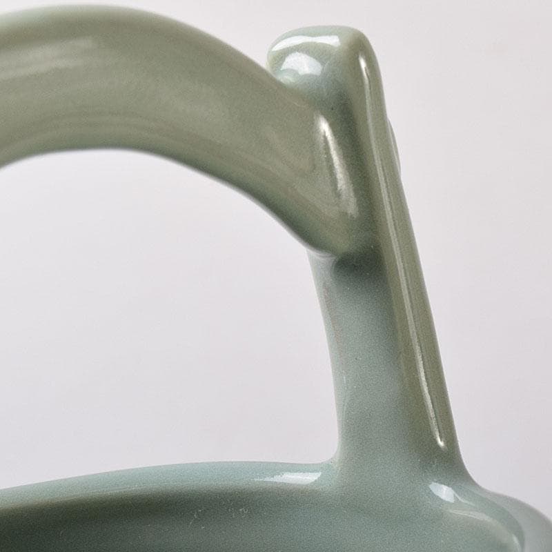 茶道具 青磁 手桶茶入 茶器 時代箱 V 7766