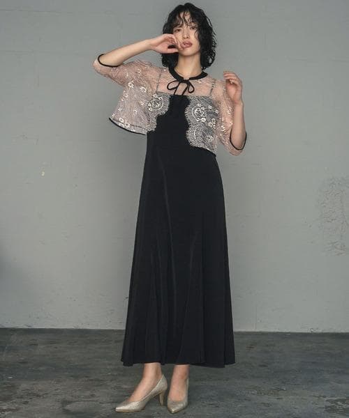 美品 GIRL ガール レースブラウス ワンピース ドレス S オケージョン