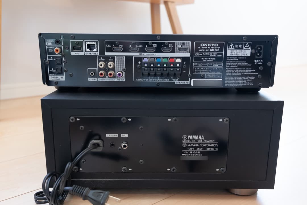 ONKYO NR-365 小売業者 をはじめとした、3.1CHサラウンドセット
