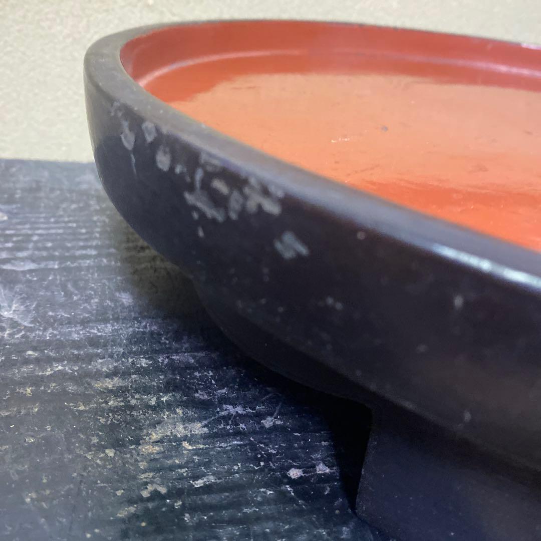 三つ足漆盆36.5cm8.5cm