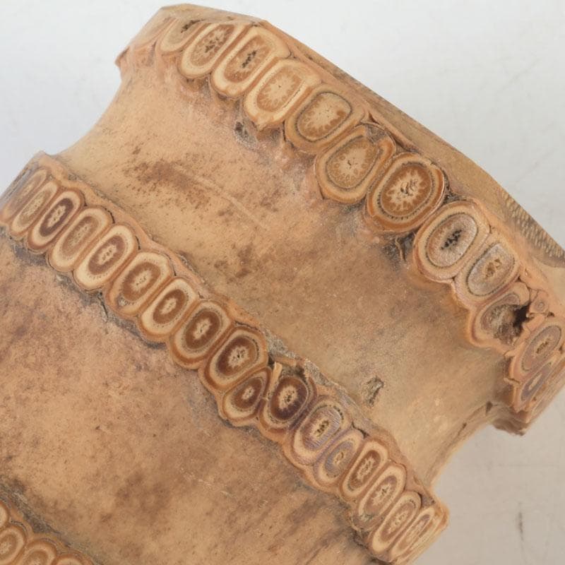 茶道具 皆空庵玉琳作 竹根香合 「福俵」 共布共箱 V 9330