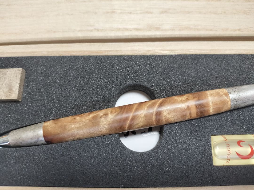 最終値下げ 野原工芸 シャープペンシル マーブルウッド 斑紋純銀金具