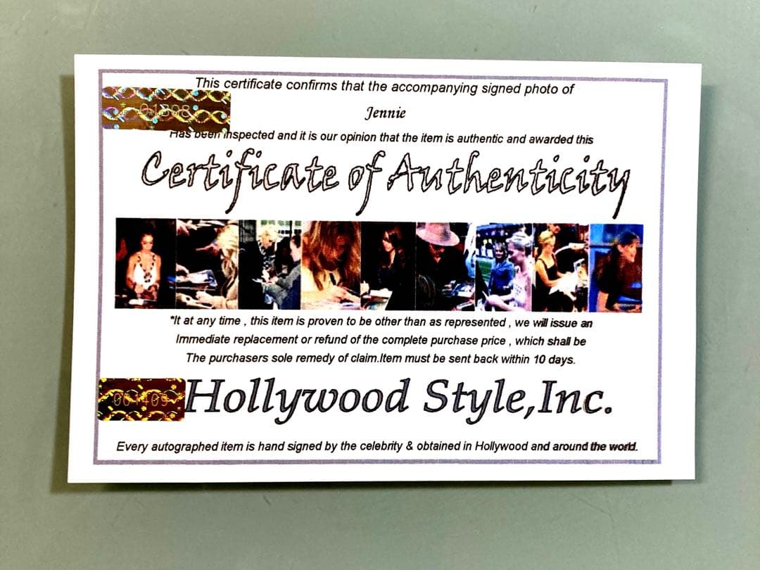 ジェニー直筆サイン入り2Lサイズ写真…Jennie…BLACKPINK
