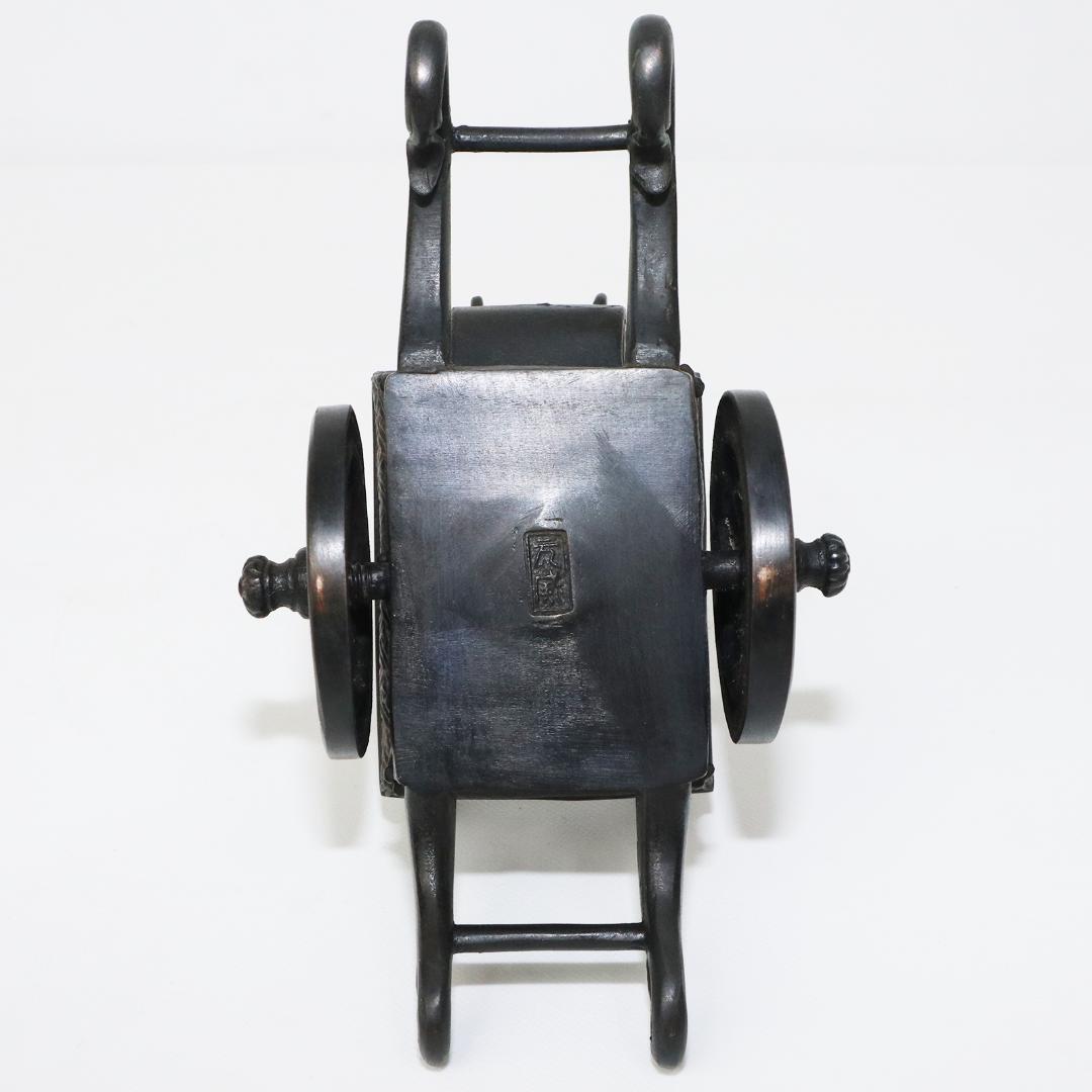 蝋型師 二上 元威 作　蝋型鋳銅　御所車香炉