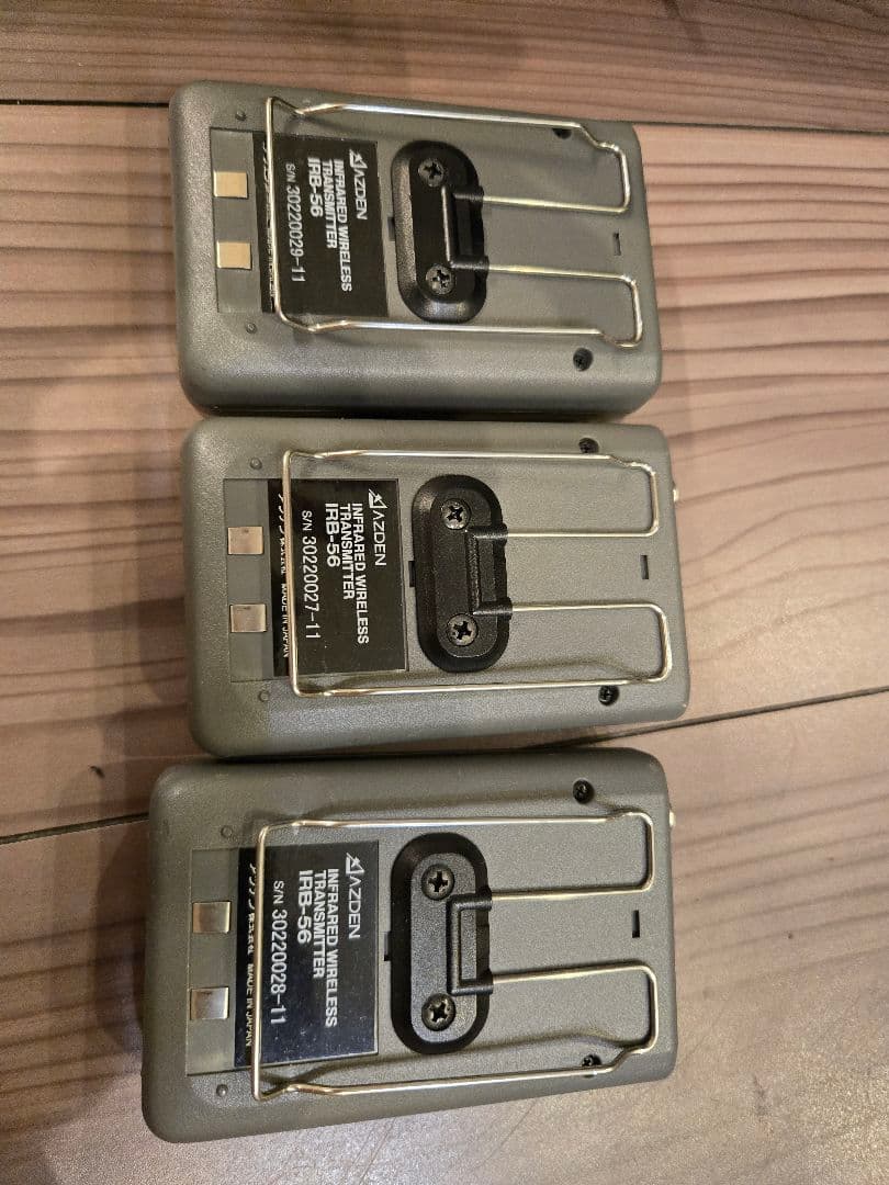 【AZDEN】アズデンダイナミックマイクロフォンIRH-56受信機充電器セット