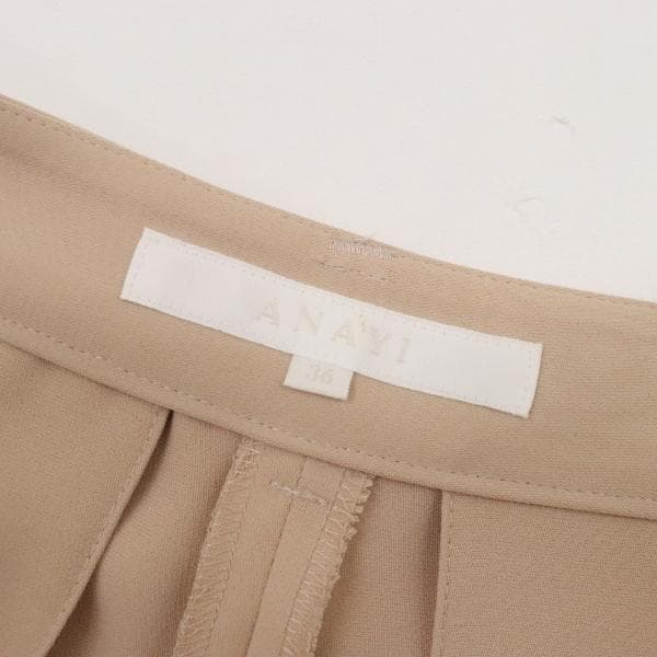 B7466とB6642□ANAYI アナイ タック ワイド ガウチョパンツ 36