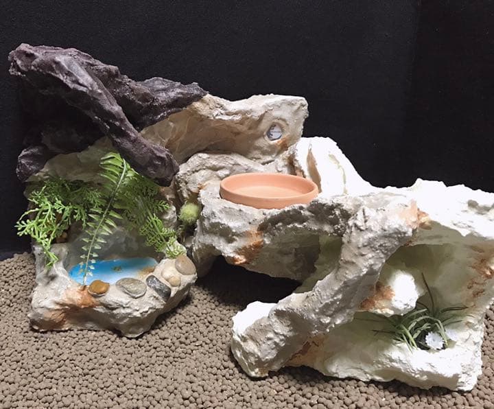 爬虫類シェルター バックボード レイアウト用品作成 爬虫類水槽.バック