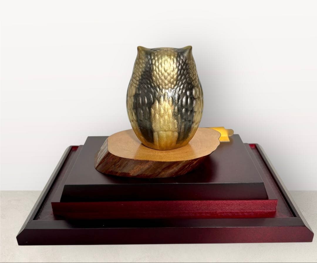 #武比古作 純銀 フクロウ置物 SILVER999