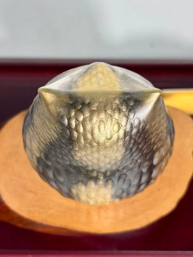 #武比古作 純銀 フクロウ置物 SILVER999