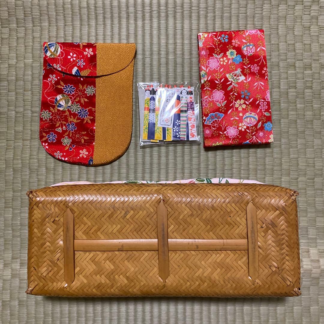 京都 舞妓花籠 お座敷籠 お座敷に必要な4点セット舞扇の入るサイズです
