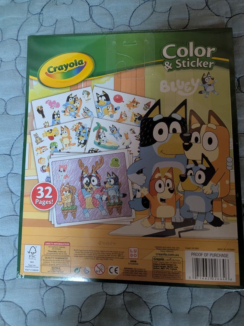 Crayola Bluey 塗り絵＆ステッカー ギフトにも