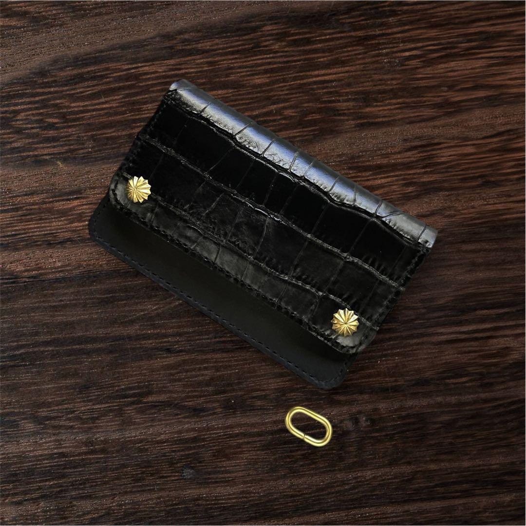 【ハードボイルド】 ミドルトラッカーウォレット クロコ 真鍮 アポロ