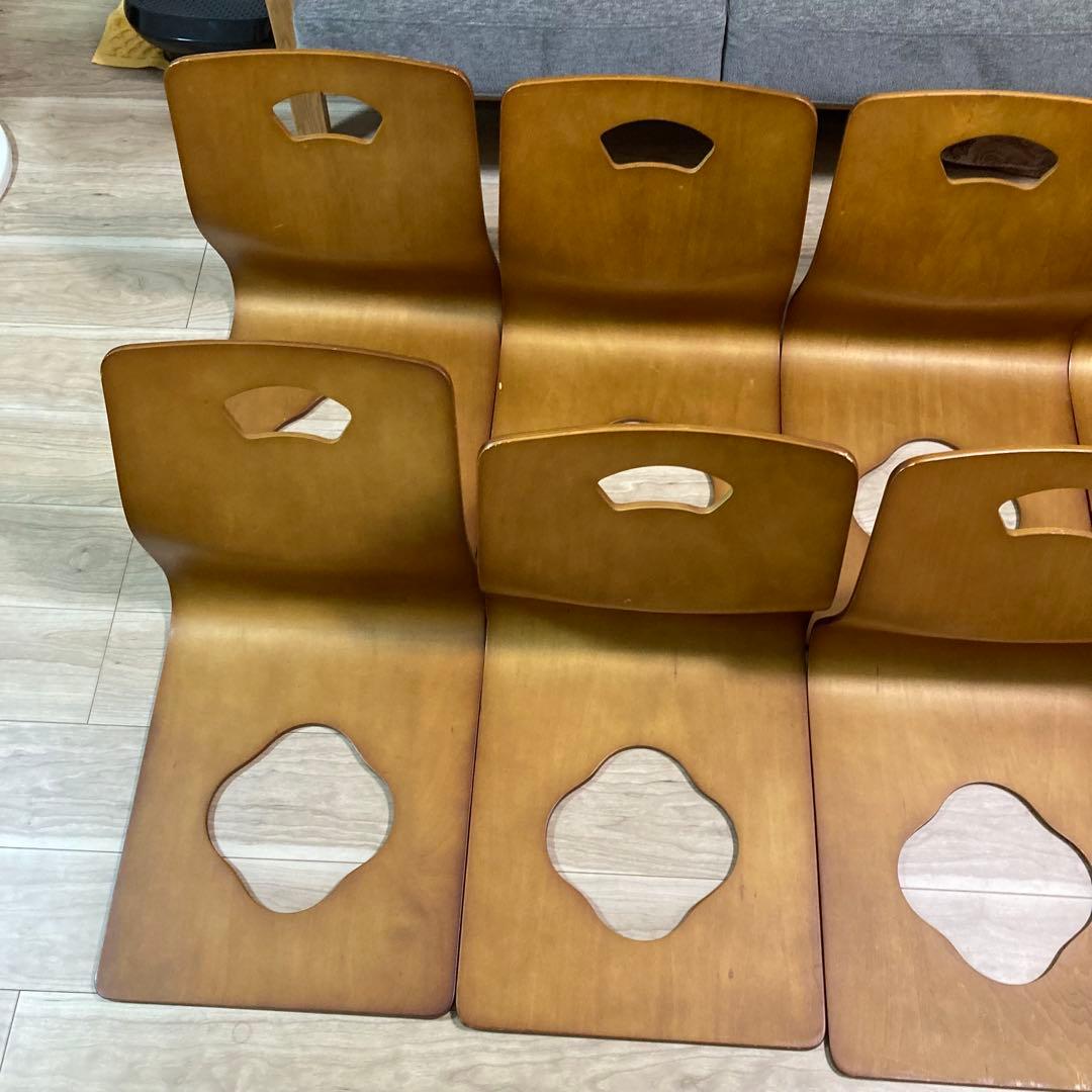 まとめ売り 木製座椅子 12脚セット 曲げ座椅子 和座椅