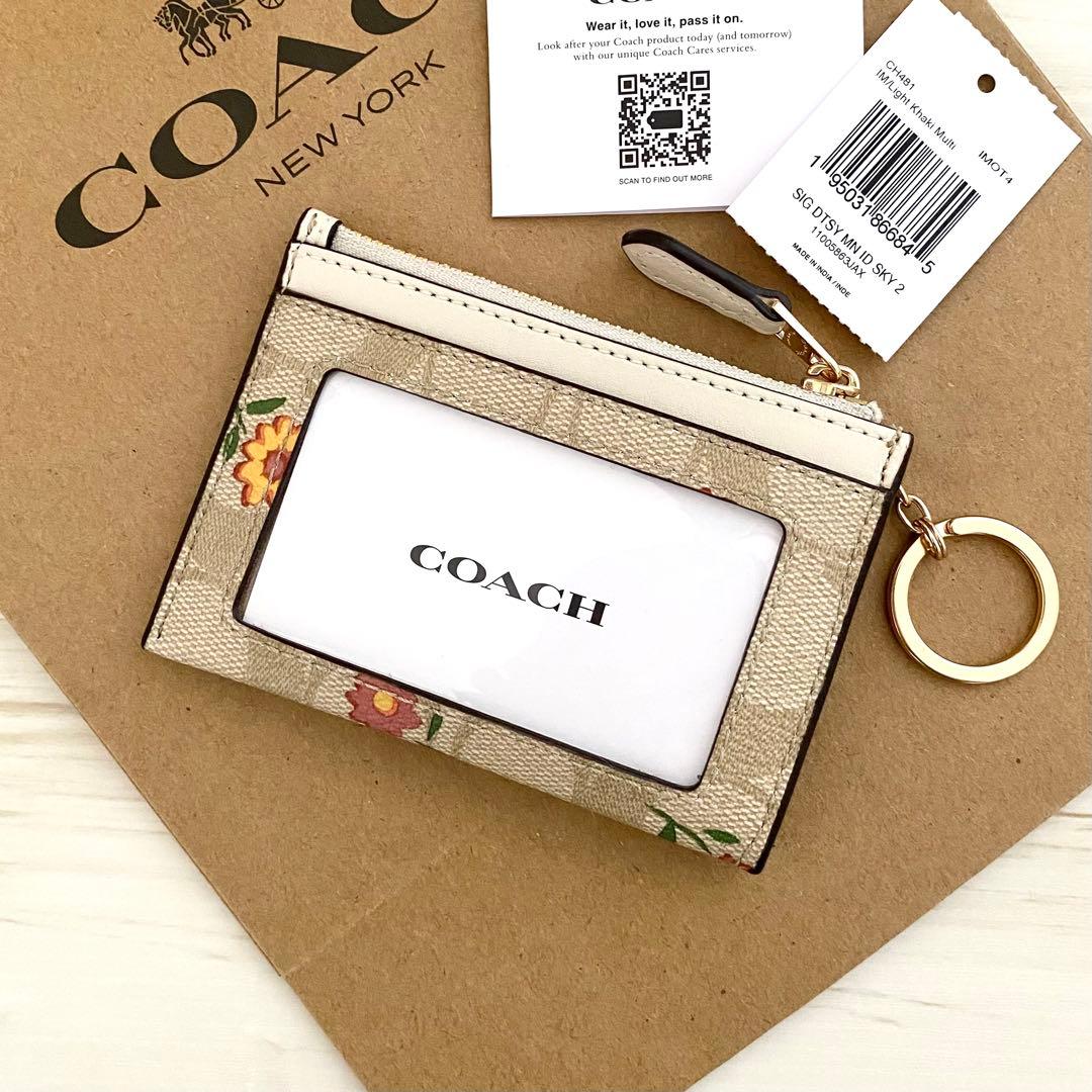 ★ 新品 COACH コーチ ケース 小銭入れ財布 花柄 ケース