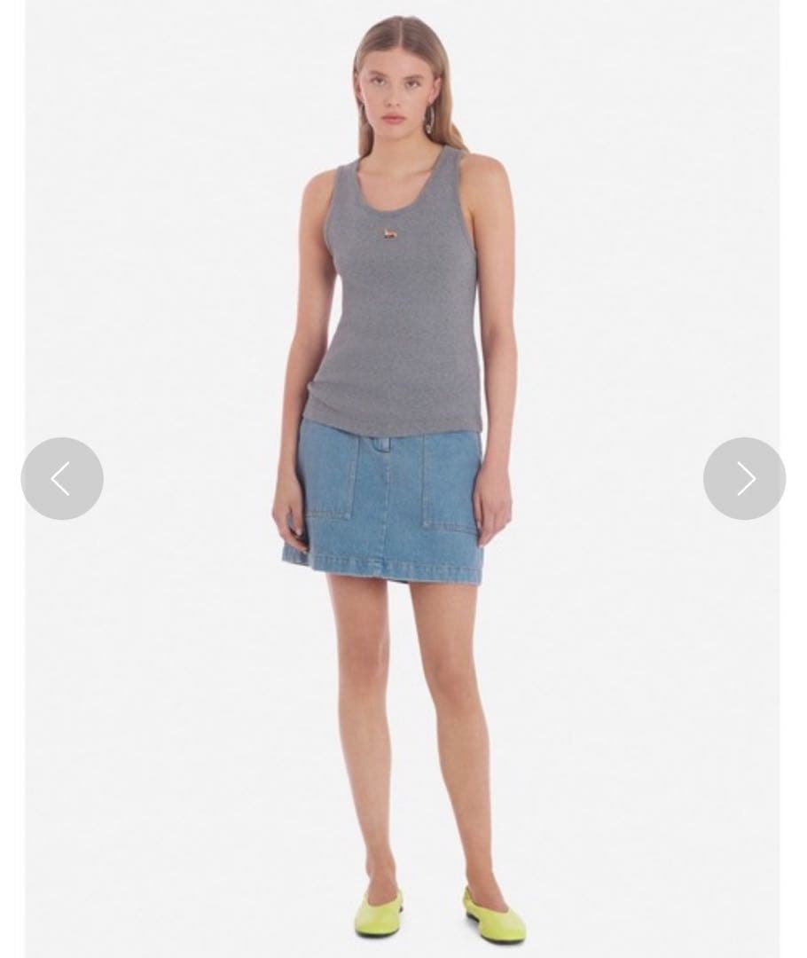 ほぼ未使用 完売品 Maison Kitsuné グレー タンクトップ XS