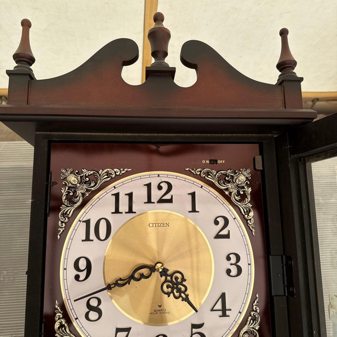 シチズン　振り子時計　掛時計　柱時計　クオーツ 振り子時計 4MJ743