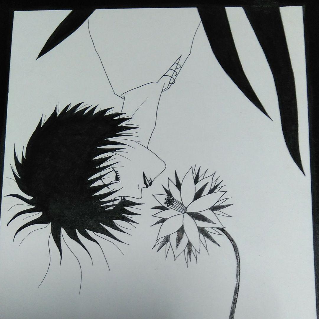 モノクロ原画 花❁❀✿✾