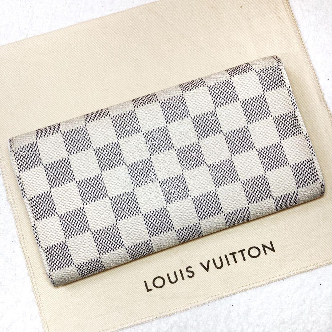 美品】ルイヴィトン ☆ポルトフォイユサラ ダミエ アズール 長財布