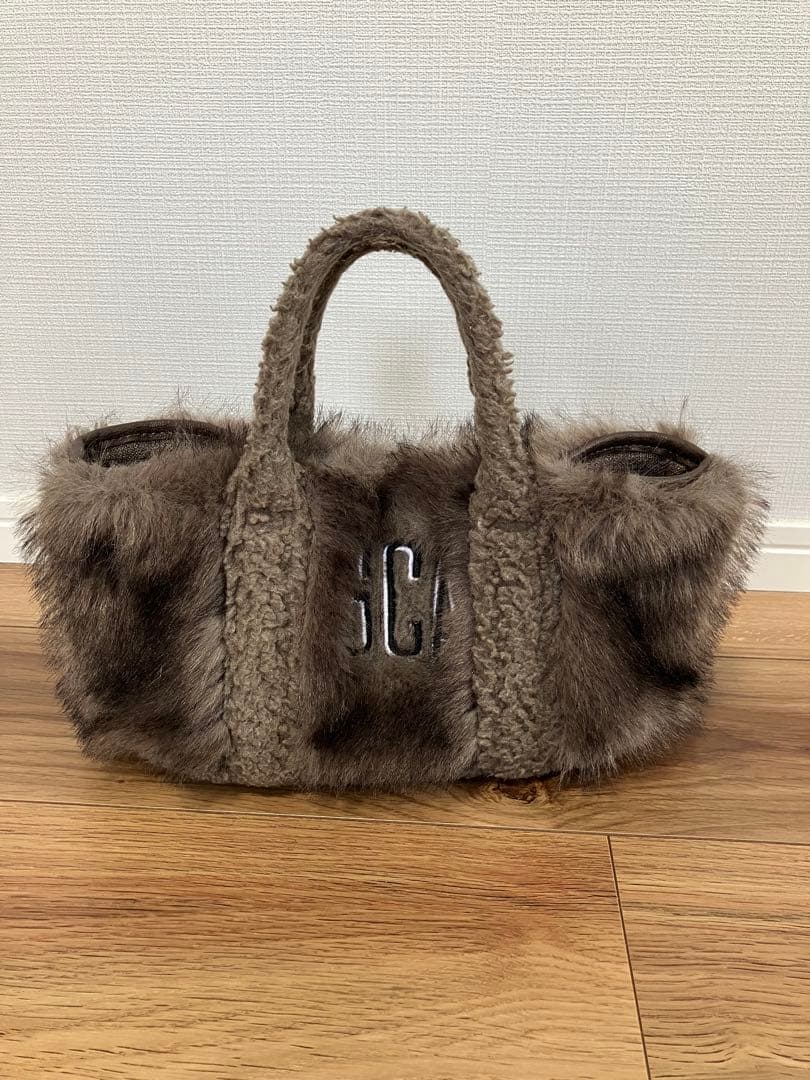 【グッド グリーフ】 GCA EMB FAUX FUR TOTE BAG