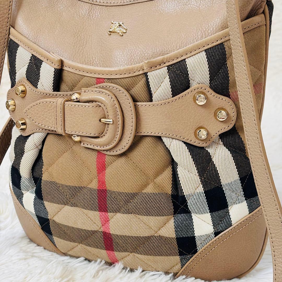 超美品 Burberry ショルダーバッグ キルティング ノヴァチェック