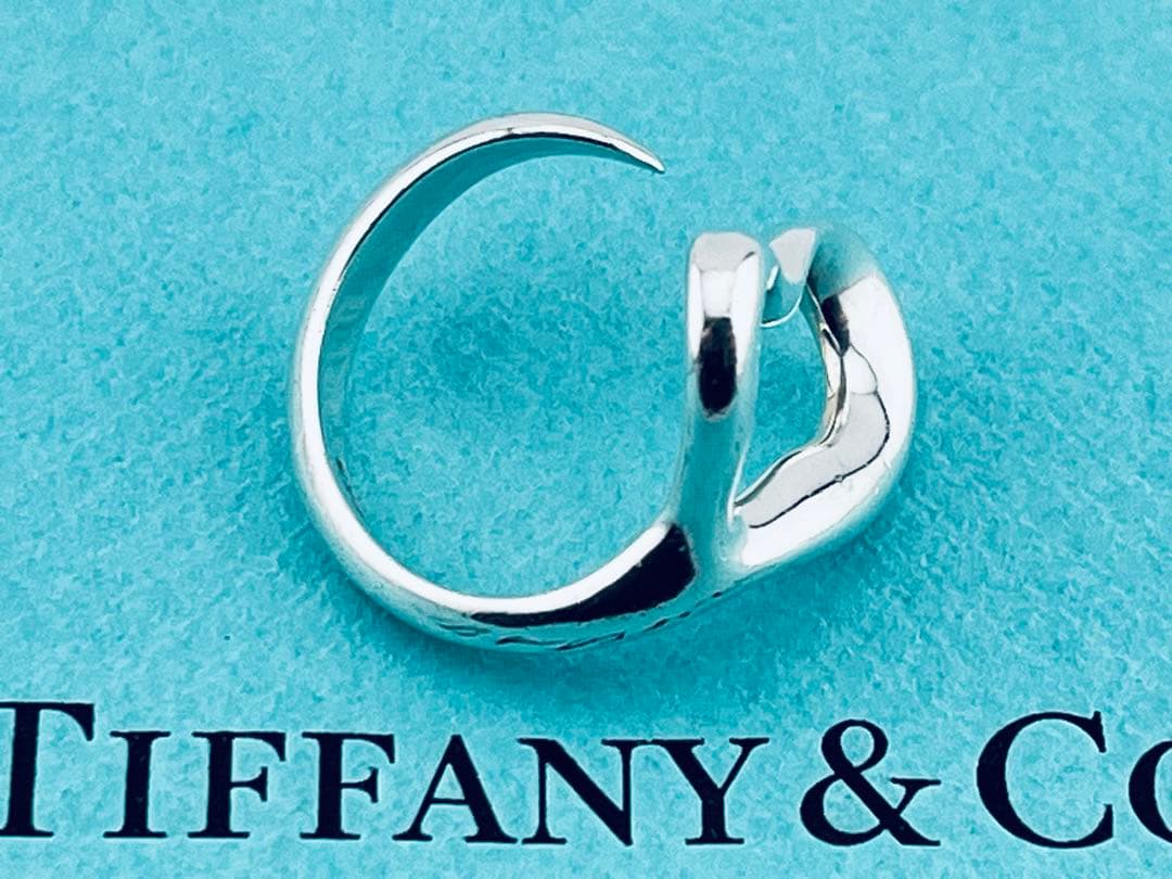 h987 ティファニー　オープンハート　リング　シルバー　925 約13.5号