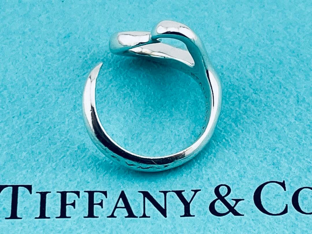 h987 ティファニー　オープンハート　リング　シルバー　925 約13.5号