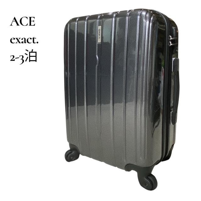 【ACE】エース イグザクト スーツケース/キャリーケース カーボン柄 2-3泊 ACE】エース イグザクト スーツケース/キャリーケース カーボン柄 2-3