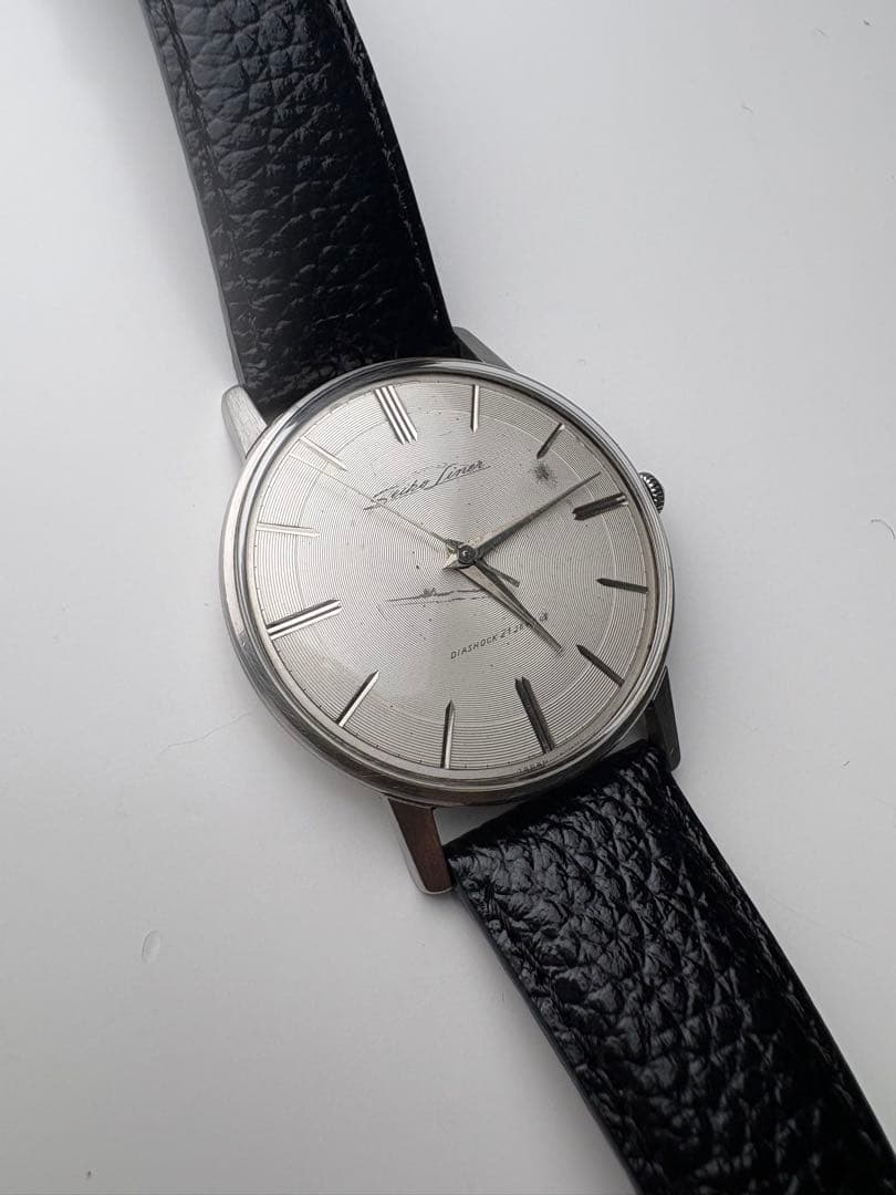 【OH済】SEIKOセイコーライナーSSダイヤショック21石メンズ腕時計手巻き