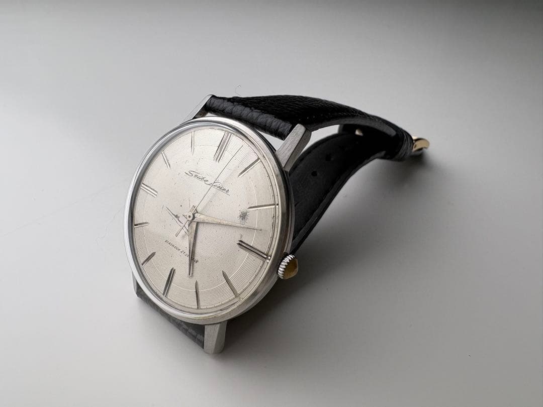 【OH済】SEIKOセイコーライナーSSダイヤショック21石メンズ腕時計手巻き