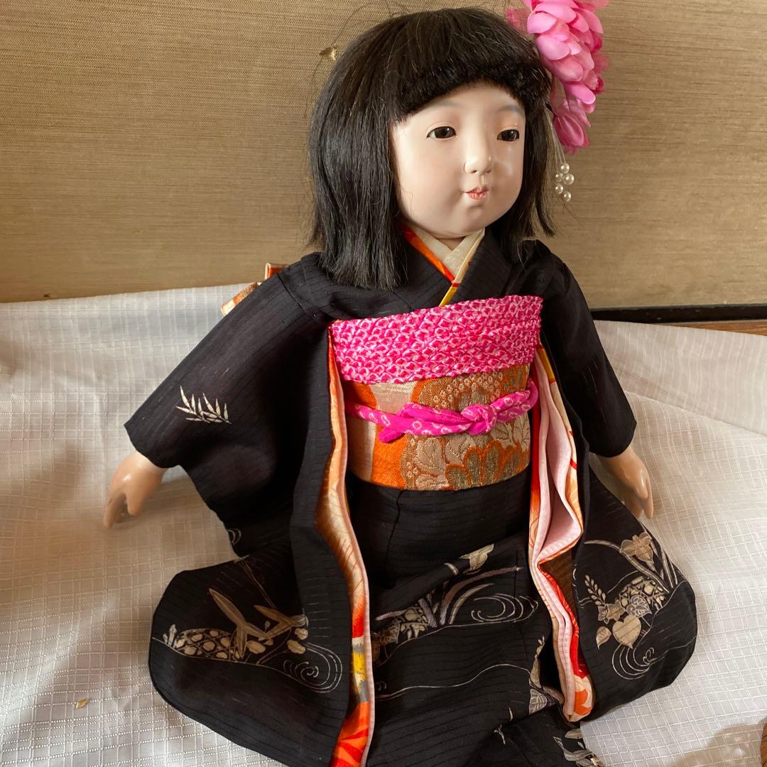 市松人形鳴き人形48センチアンティークドール