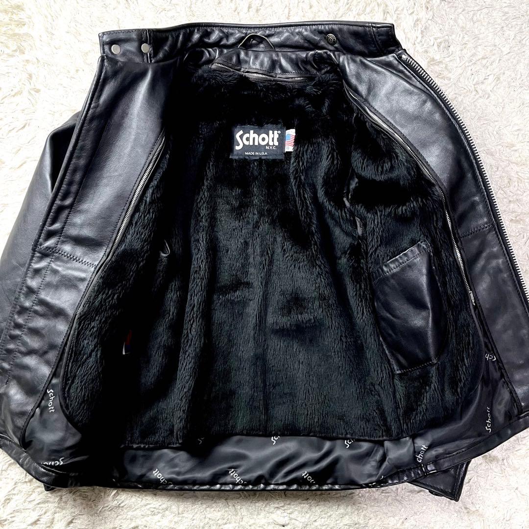 美品/2way/ライナー付✨ショット シングルライダース レザージャケット