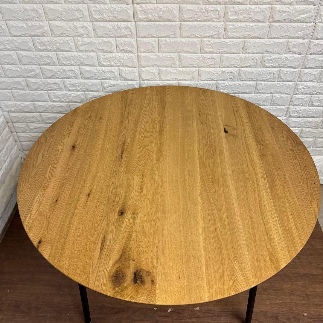 極美品　関家具　円形　木製ダイニングテーブル　送料無料　ミース