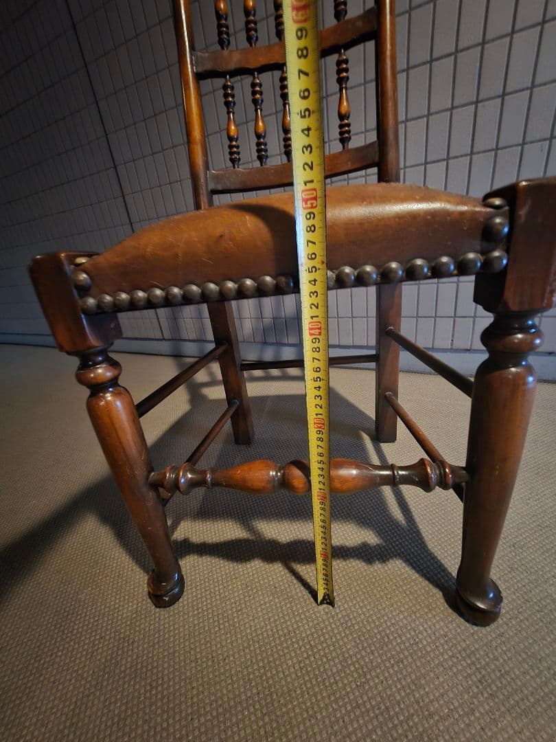 希少 セオドア アレクサンダー？ 木製スピンドルバック椅子 高さ約100cm