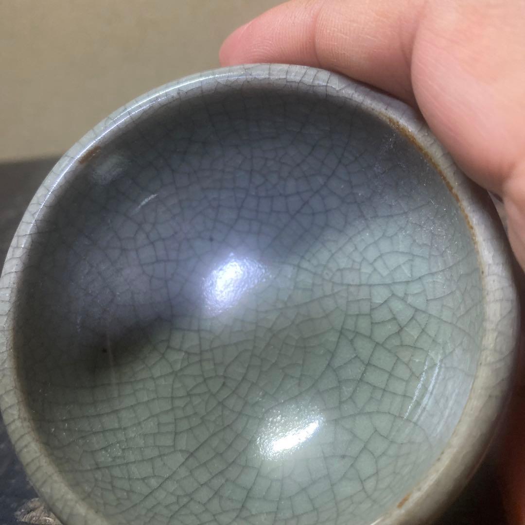 中国古玩ヒビ焼盃　7cm4cm