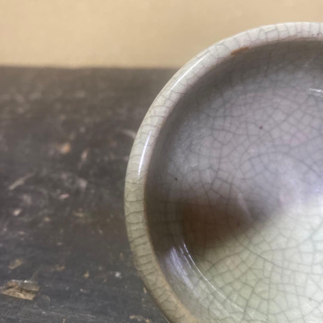 中国古玩ヒビ焼盃　7cm4cm
