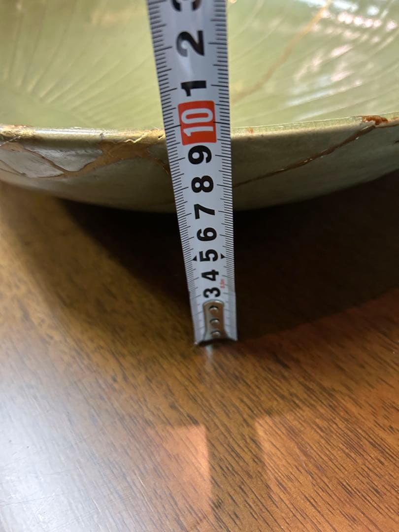 1652年古九谷　団扇型平鉢　金継ぎ