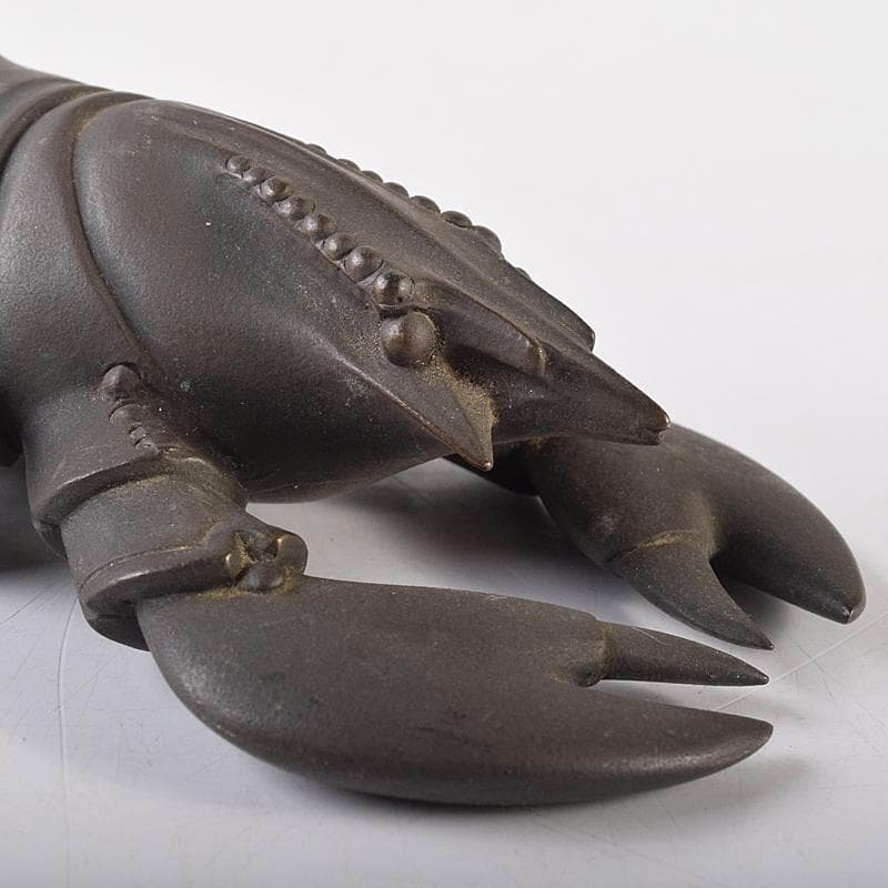 ブロンズ　海老　ロブスター　紙鎮　置物　在銘　約476g　M　R8551