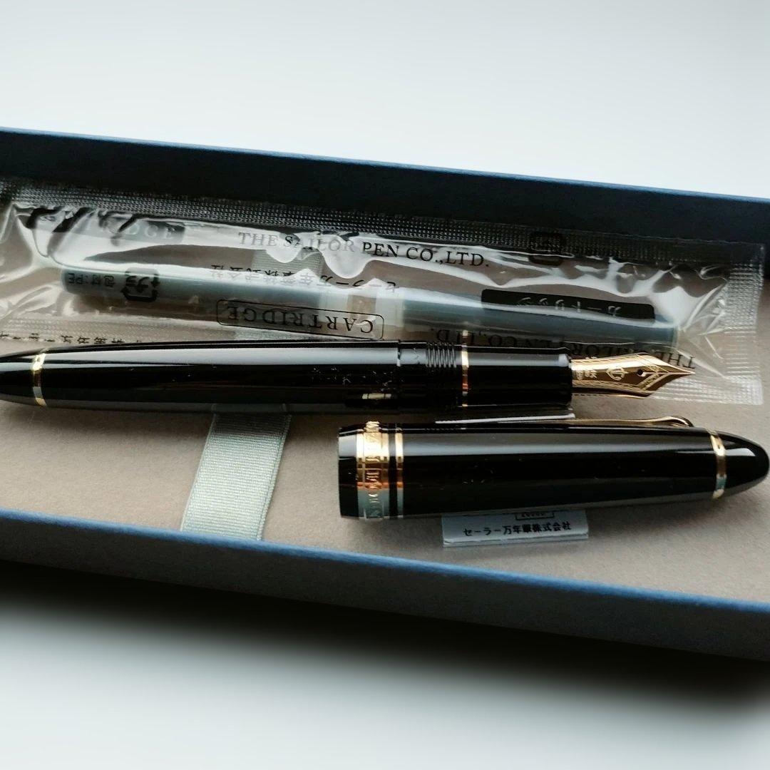 【新品未使用】SAILOR 万年筆 黒 極黒インクカートリッジセット