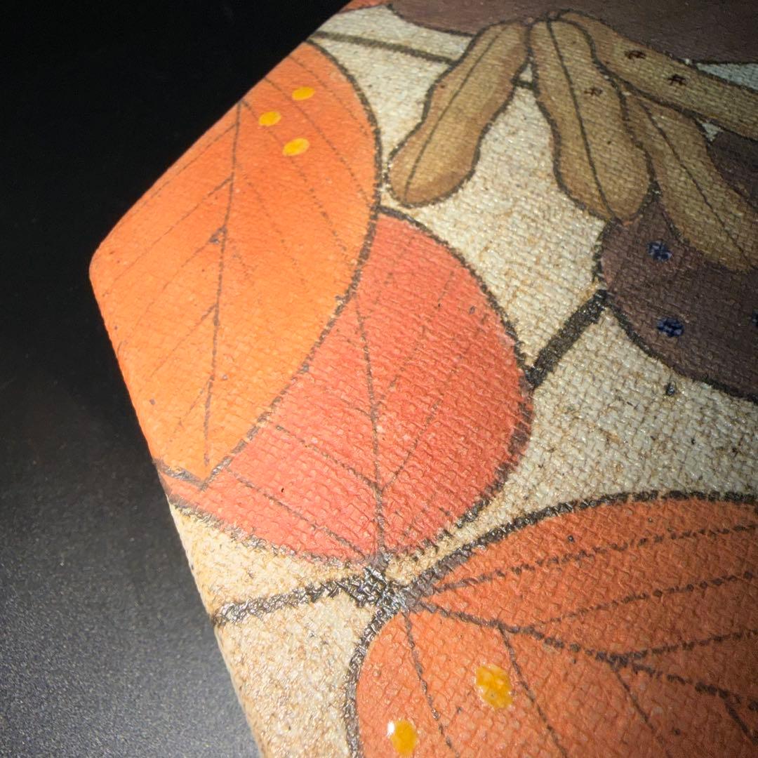 J*n様 伊藤東彦 布目大豆文陶筥 共箱 六角形