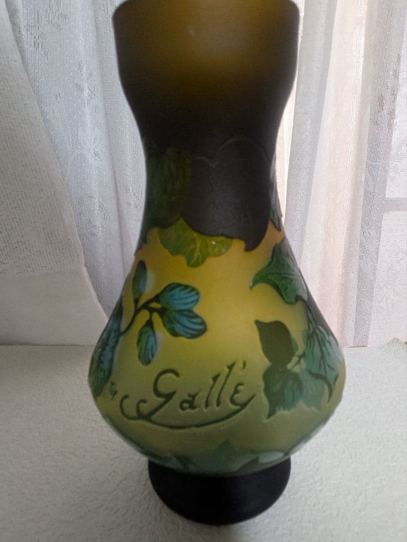 ガラス フラスコ型花瓶 ガレ？ お値下げ中 フラスコ 花瓶