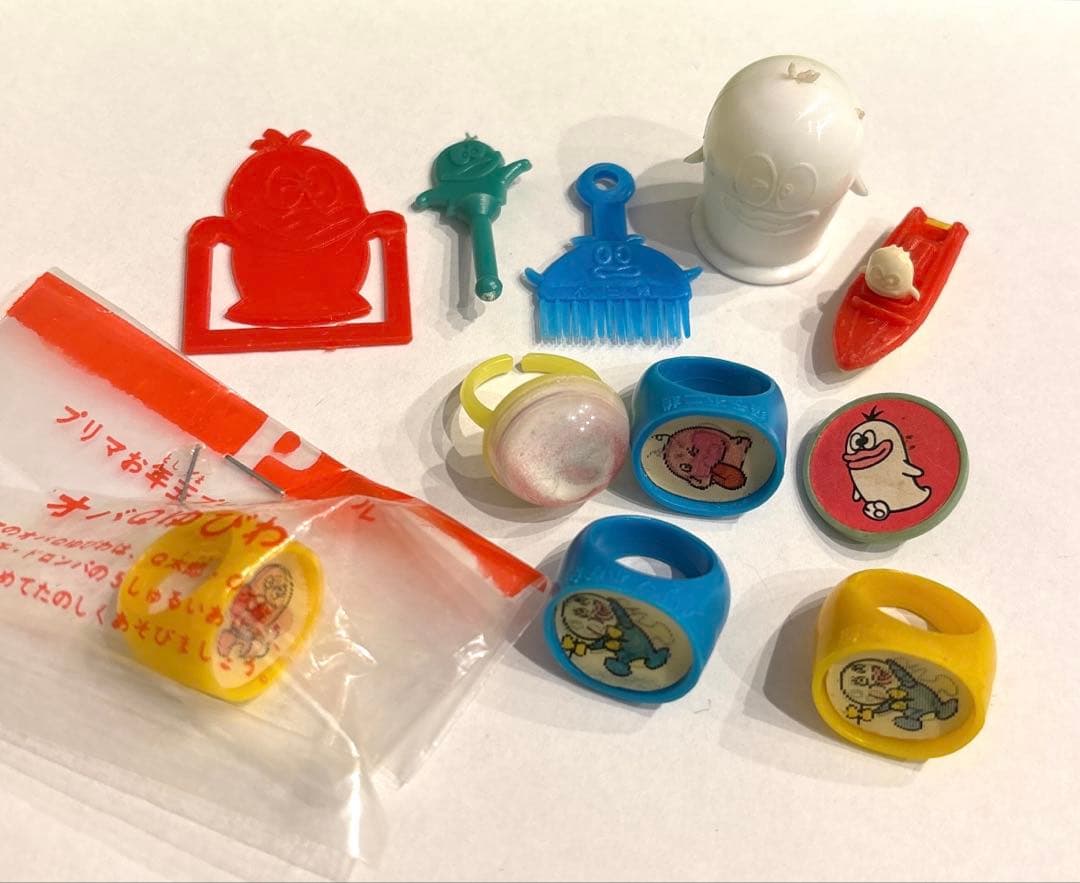 u*5様 昭和レトロ　グリコ　おまけ　1960〜70年代　オバQセット　オバケの 当時物 昭和のおもちゃ 不二家 オバQ 怪物くん おまけ まとめて 藤子