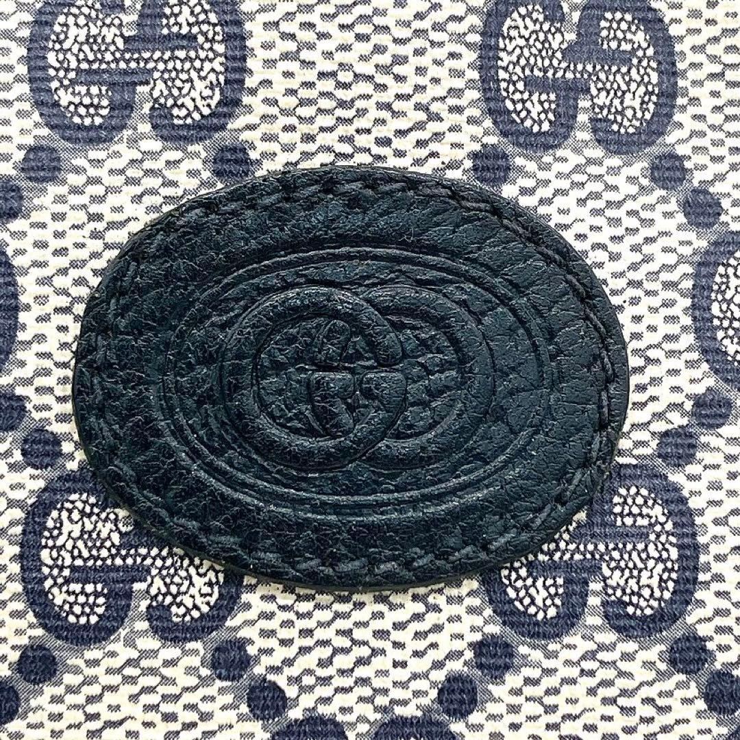 【GUCCI】ショルダーバッグ　GGスプリーム　ネイビー　ポシェット.