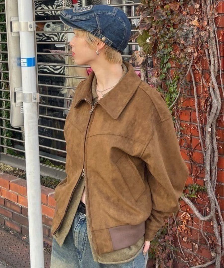 Chikashitsu+ チカシツプラス fake suede blouson