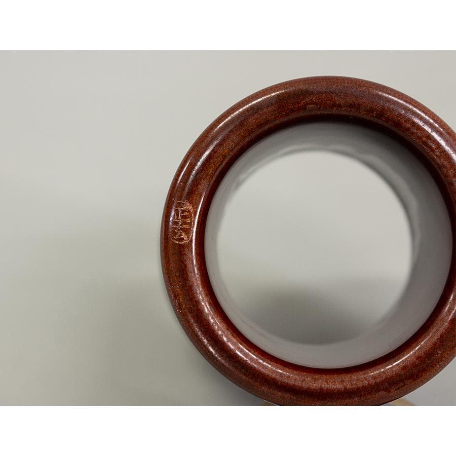 黒田正玄 而妙斎 書付 花押 竹 立鼓 蓋置 共箱 茶道具